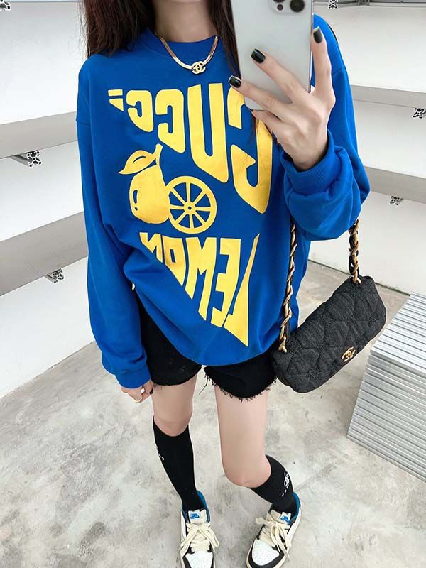 超話題! グッチ★ プリント コットン スウェットシャツ コピー gue79209